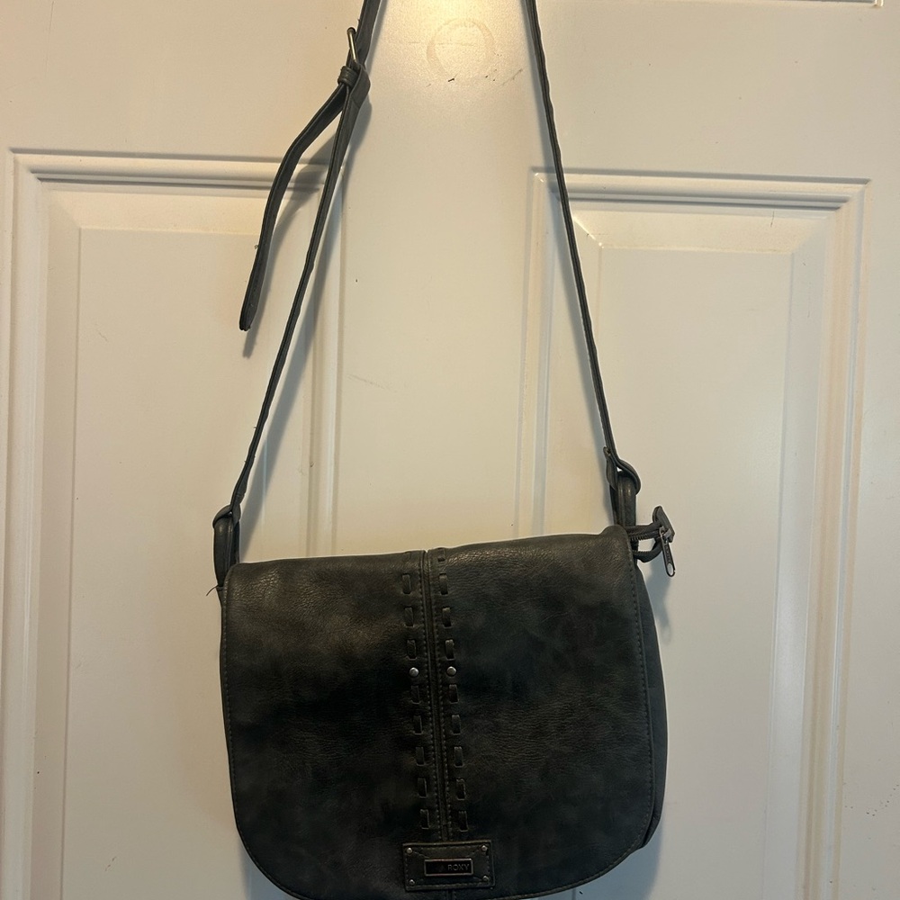 Roxy Grey Crossbody Messenger Bag